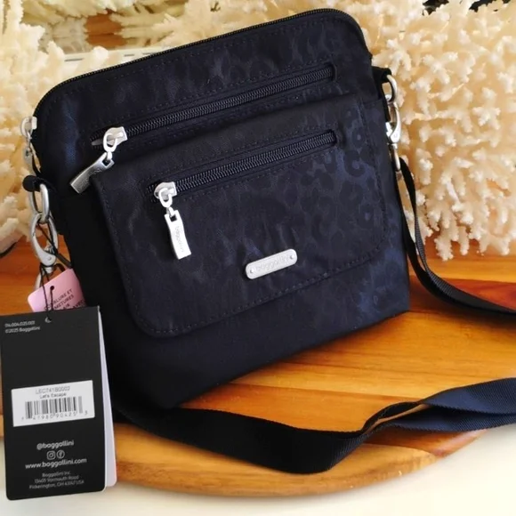 Baggallini | Bags | Baggallini Nwt Lets Escape Crossbody Bag In Black On Black  Cheetah Print | Poshmark